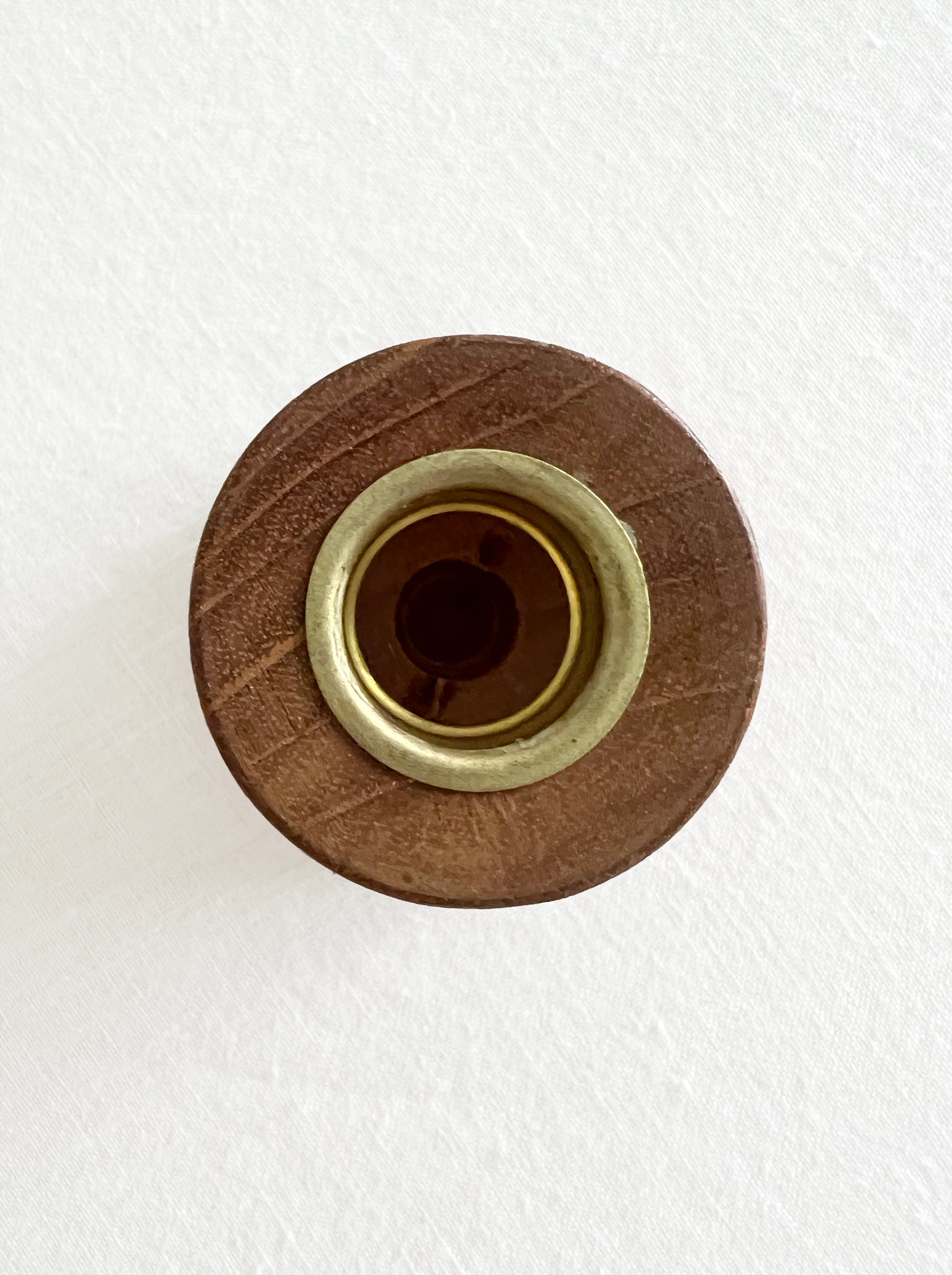 Teak Candle Holder, Set of 2