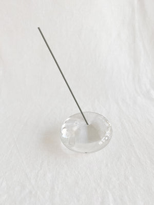 Glass Pebble Incense Holder