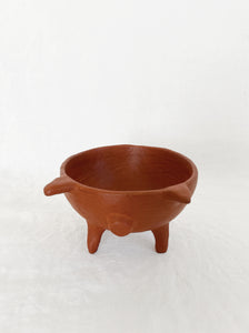 Red Clay Piggy Bowl