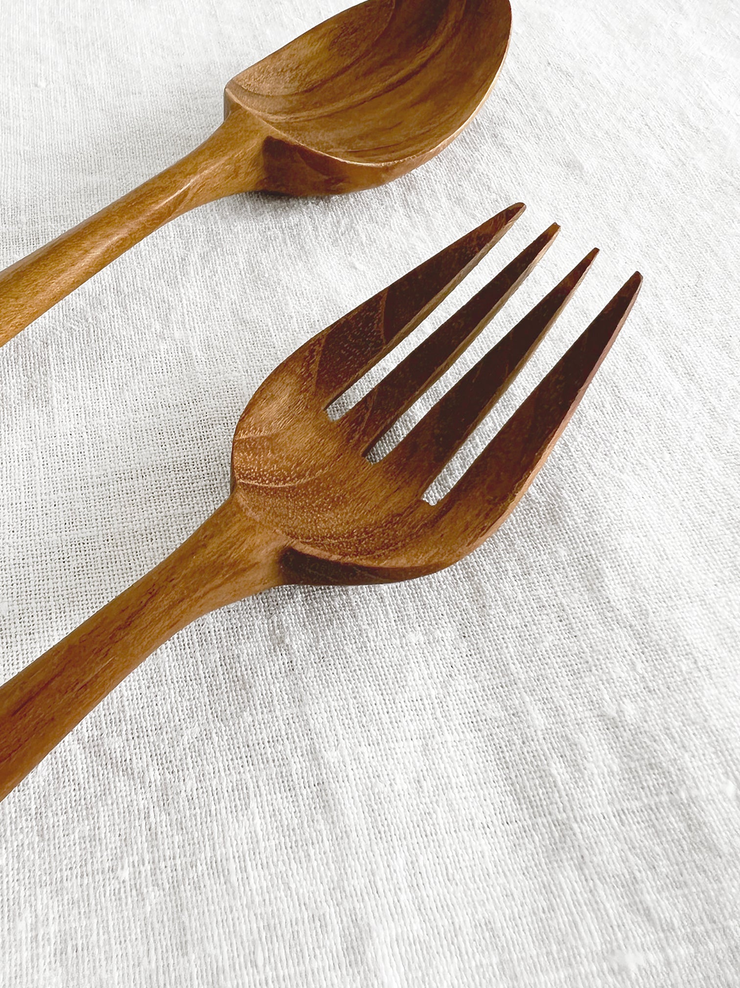 Wooden Fork & Spoon Set